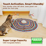Cat Toys Chargeable, 3In1 Hide and Seek, Automatic Interactive Toy, Indoor Exercise Kicker 22.8 Inches Cover for All Breeds