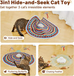 Cat Toys Chargeable, 3In1 Hide and Seek, Automatic Interactive Toy, Indoor Exercise Kicker 22.8 Inches Cover for All Breeds