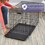 Newly Enhanced Single Door Icrate Dog Crate, Includes Leak-Proof Pan, Floor Protecting Feet, Divider Panel.