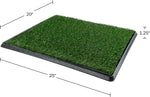 Artificial Grass Puppy Pee Pad for Dogs and Small Pets - 20X25 Reusable 3-Layer Training Potty Pad with Tray 