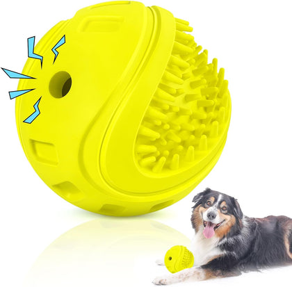 Nearly Indestructible Squeaky Dog Ball for Aggressive Chewers 