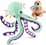 Octopus Stuffed Dog Toy with Squeaker