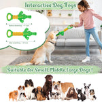 Interactive Plush Squeaky Toy with Crinkle Paper and Tug of War Handle 